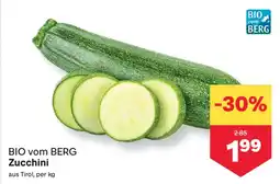 MPreis BIO vom BERG Zucchini Angebot