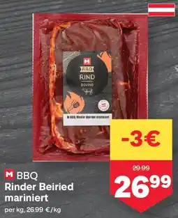 MPreis BBQ Rinder Beiried mariniert Angebot