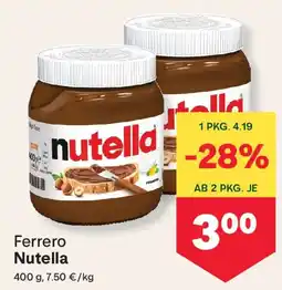 MPreis Ferrero Nutella Angebot