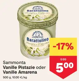 MPreis Sammonta Vanille Pistazie oder Vanille Amarena Angebot
