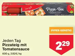 MPreis Jeden Tag Pizzateig mit Tomatensauce Angebot