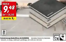 Bauhaus Feinsteinzeug Bodenfliese ALEXANDRIA Angebot