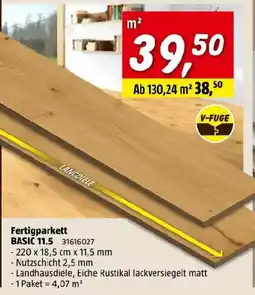 Bauhaus Fertigparkett BASIC 11.5 Angebot