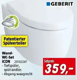 Bauhaus GEBERIT Wand- WC-Set ICON Angebot