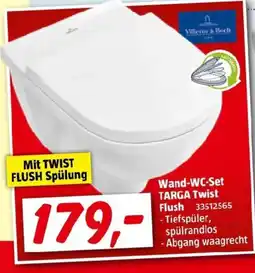 Bauhaus Wand-WC-Set TARGA Twist Flush Angebot