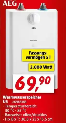 Bauhaus AEGл Warmwasserspeicher U5 Angebot