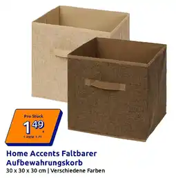 Action Home Accents Faltbarer Aufbewahrungskorb Angebot