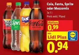 Lidl Cola, Fanta, Sprite oder Mezzomix Angebot