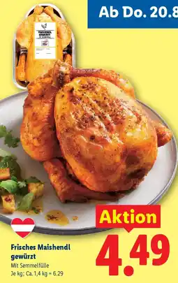 Lidl Frisches Maishendl gewürzt Angebot