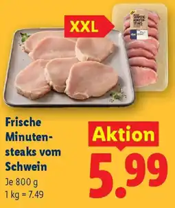 Lidl Frische Minutensteaks vom Schwein Angebot