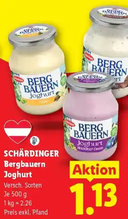 Lidl SCHÄRDINGER Bergbauern Joghurt Angebot