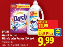Lidl DASH Waschmittel Flüssig oder Pulver 100 WG Angebot