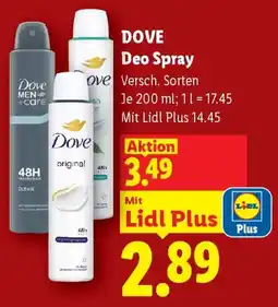Lidl DOVE Deo Spray Angebot