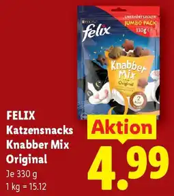 Lidl FELIX Katzensnacks Knabber Mix Original Angebot