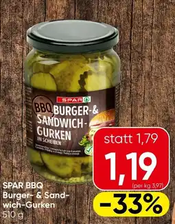 Spar SPAR BBQ Burger- & Sandwich-Gurken Angebot