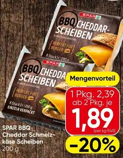Spar SPAR BBQ Cheddar Schmelzkäse Scheiben Angebot