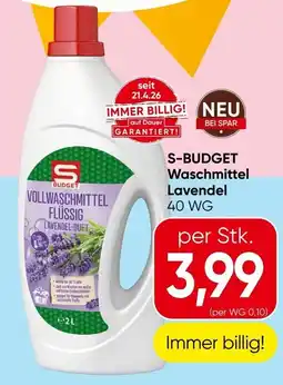 Spar S-Budget Vollwaschmittel Flüssig Lavendel-Duft Angebot