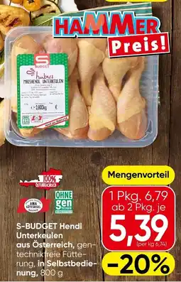 Spar S-Budget Hendl Unterkeulen Angebot