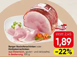 Spar Berger Backofenschinken Angebot