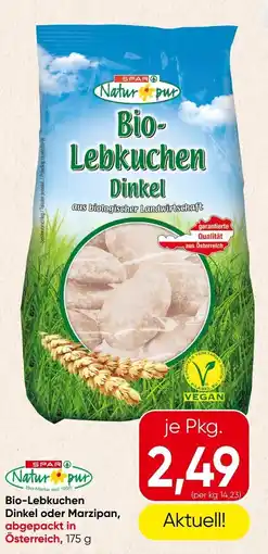 Spar SPAR Natur pur Bio-Lebkuchen Dinkel Angebot