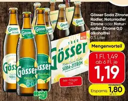 Spar Gösser Soda Zitrone Angebot