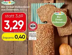 Spar Natur pur Bio-Dinkel-Vollkornbrot aus Österreich Angebot
