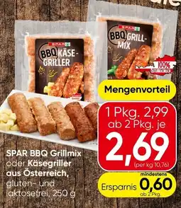 Spar SPAR BBQ Grillmix oder Käsegriller Angebot
