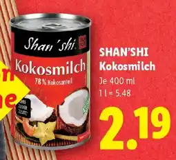 Lidl SHAN'SHI Kokosmilch Angebot