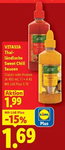 Lidl VITASIA Thailändische Sweet Chili Saucen Angebot