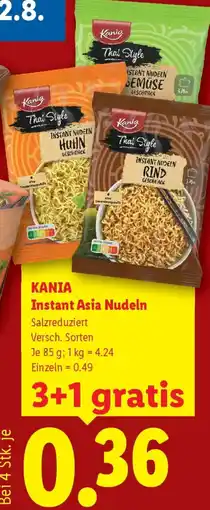 Lidl KANIA Instant Asia Nudeln Angebot