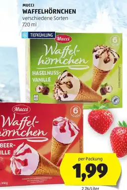 Hofer Mucci Waffelhörnchen Angebot