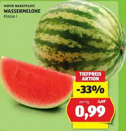 Hofer Wassermelone Klasse I Angebot