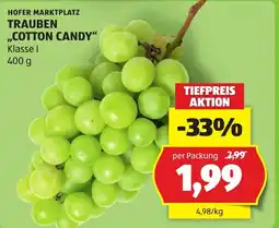 Hofer Trauben "Cotton Candy" Angebot