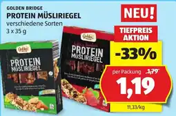 Hofer Golden Bridge Protein Müsliriegel Angebot
