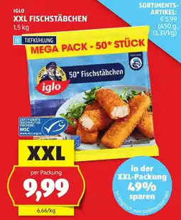 Hofer Iglo XXL Fischstäbchen Angebot