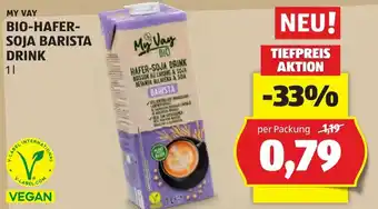 Hofer My Vay BIO-HAFER-SOJA BARISTA DRINK Angebot
