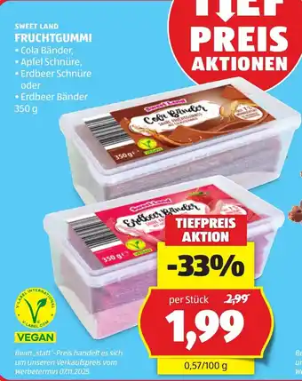 Sweet Land Erdbeer Bänder