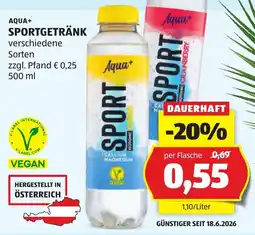 Hofer Aqua+ Sportgetränk Angebot