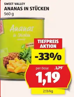 Hofer Sweet Valley Ananas in Stücken Angebot
