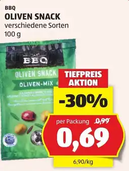 Hofer BBQ Oliven Snack Angebot