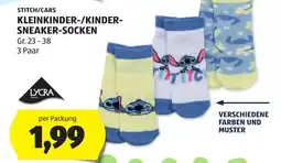 Hofer Stitch/Cars Kleinkinder-/Kinder-Sneaker-Socken Angebot