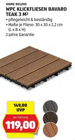 Hofer WPC Klickfliesen Bavaro Teak Angebot