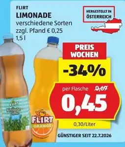 Hofer Flirt Limonade Angebot