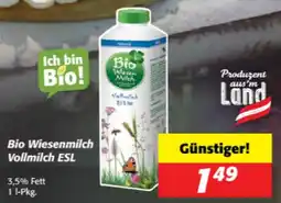 Nah&Frisch Bio Wiesenmilch Vollmilch ESL Angebot