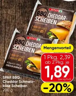 Spar SPAR BBQ Cheddar Schmelzkäse Scheiben Angebot