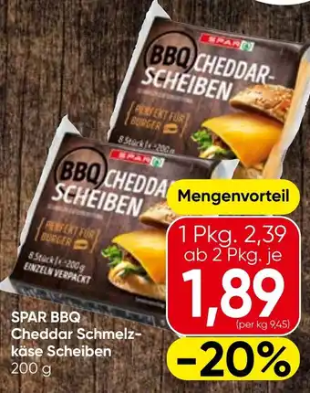SPAR BBQ Cheddar Schmelzkäse Scheiben