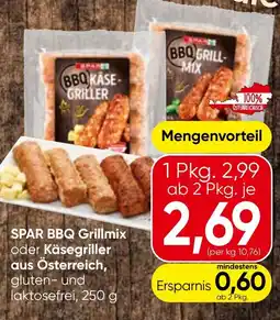 Spar SPAR BBQ Grillmix oder Käsegriller Angebot