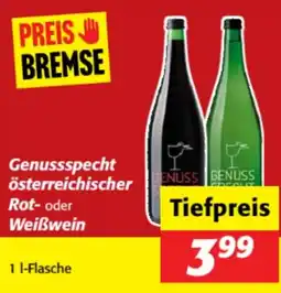Nah&Frisch Genussspecht österreichischer Rot- oder Weißwein Angebot
