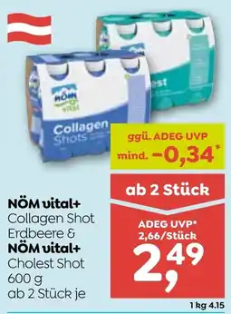 ADEG NÖM vital+ Collagen Shot Erdbeere & NÖM vital+ Cholest Shot Angebot