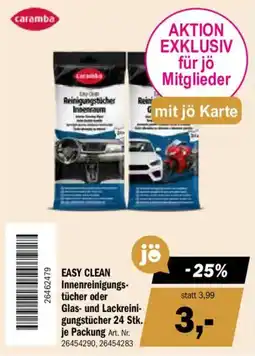 Forstinger caramba EASY CLEAN Innenreinigungstücher oder Glas- und Lackreinigungstücher Angebot